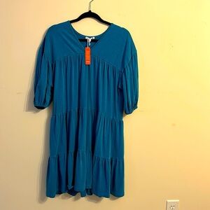 Sundry Blue Tiered Dress